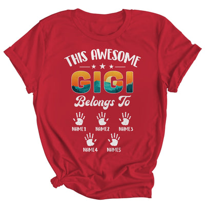 Personalized This Awesome Gigi Belongs To Custom Kids Name Vintage Mothers Day Birthday Christmas Shirt & Tank Top | siriusteestore