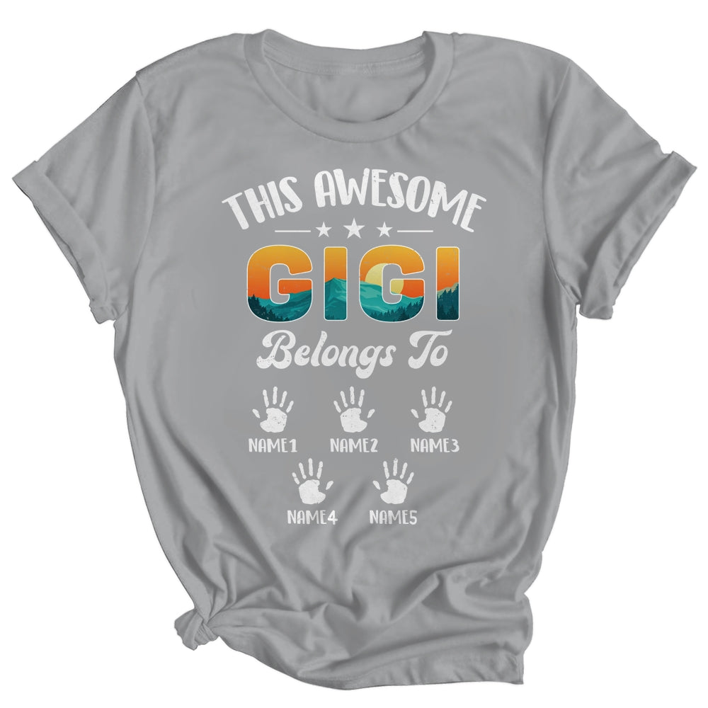 Personalized This Awesome Gigi Belongs To Custom Kids Name Vintage Mothers Day Birthday Christmas Shirt & Tank Top | siriusteestore