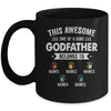 Personalized This Awesome Godfather Belongs To Custom Kids Name Color Hand Fathers Day Birthday Christmas Mug | siriusteestore