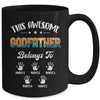 Personalized This Awesome Godfather Belongs To Custom Kids Name Vintage Fathers Day Birthday Christmas Mug | siriusteestore