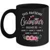 Personalized This Awesome Godmother Belongs To Custom Kids Name Floral Mothers Day Birthday Christmas Mug | siriusteestore