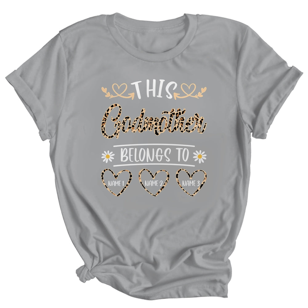 Personalized This Awesome Godmother Belongs To Custom Kids Name Leopard Mothers Day Birthday Christmas Shirt & Tank Top | siriusteestore