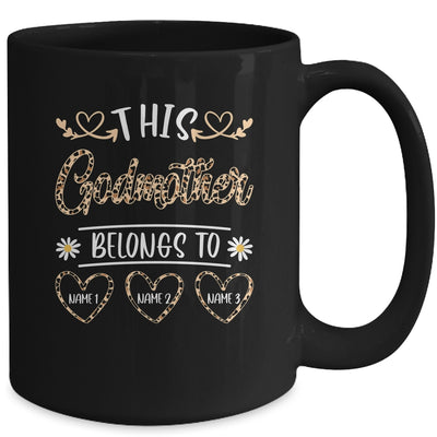 Personalized This Awesome Godmother Belongs To Custom Kids Name Leopard Mothers Day Birthday Christmas Mug | siriusteestore