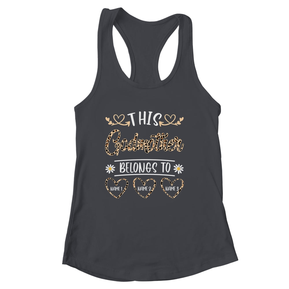 Personalized This Awesome Godmother Belongs To Custom Kids Name Leopard Mothers Day Birthday Christmas Shirt & Tank Top | siriusteestore