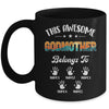 Personalized This Awesome Godmother Belongs To Custom Kids Name Vintage Mothers Day Birthday Christmas Mug | siriusteestore