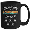 Personalized This Awesome Godmother Belongs To Custom Kids Name Vintage Mothers Day Birthday Christmas Mug | siriusteestore