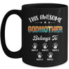 Personalized This Awesome Godmother Belongs To Custom Kids Name Vintage Mothers Day Birthday Christmas Mug | siriusteestore