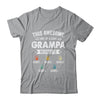 Personalized This Awesome Grampa Belongs To Custom Kids Name Color Hand Fathers Day Birthday Christmas Shirt & Hoodie | siriusteestore