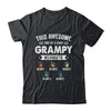 Personalized This Awesome Grampy Belongs To Custom Grandkids Name Color Hand Fathers Day Birthday Christmas Shirt & Hoodie | siriusteestore