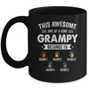Personalized This Awesome Grampy Belongs To Custom Grandkids Name Color Hand Fathers Day Birthday Christmas Mug | siriusteestore