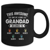 Personalized This Awesome Grandad Belongs To Custom Grandkids Name Color Hand Fathers Day Birthday Christmas Mug | siriusteestore