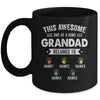 Personalized This Awesome Grandad Belongs To Custom Grandkids Name Color Hand Fathers Day Birthday Christmas Mug | siriusteestore