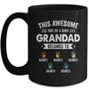 Personalized This Awesome Grandad Belongs To Custom Grandkids Name Color Hand Fathers Day Birthday Christmas Mug | siriusteestore