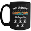 Personalized This Awesome Grandad Belongs To Custom Kids Name Vintage Fathers Day Birthday Christmas Mug | siriusteestore
