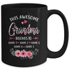 Personalized This Awesome Grandma Belongs To Custom Kids Name Floral Grandma Mothers Day Birthday Christmas Mug | siriusteestore