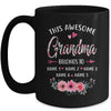 Personalized This Awesome Grandma Belongs To Custom Kids Name Floral Grandma Mothers Day Birthday Christmas Mug | siriusteestore