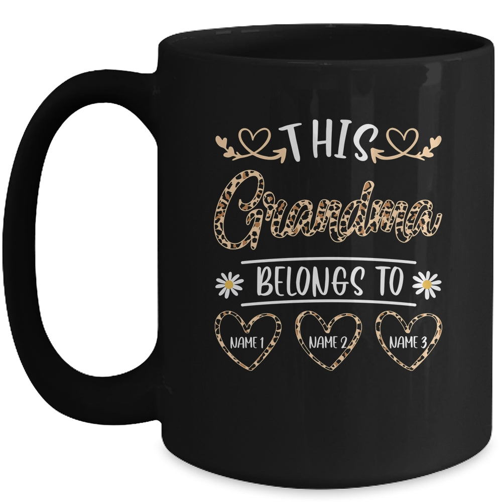 Personalized This Awesome Grandma Belongs To Custom Kids Name Leopard Grandma Mothers Day Birthday Christmas Mug | siriusteestore