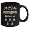 Personalized This Awesome Grandpa Belongs To Custom Kids Name Vintage Fathers Day Birthday Christmas Mug | siriusteestore