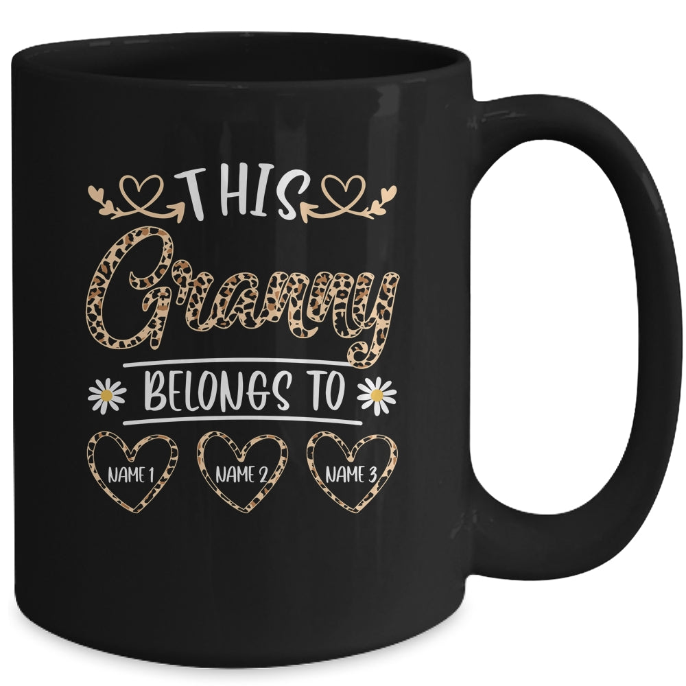 Personalized This Awesome Granny Belongs To Custom Kids Name Leopard Granny Mothers Day Birthday Christmas Mug | siriusteestore
