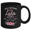 Personalized This Awesome Lala Belongs To Custom Kids Name Floral Lala Mothers Day Birthday Christmas Mug | siriusteestore