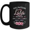 Personalized This Awesome Lala Belongs To Custom Kids Name Floral Lala Mothers Day Birthday Christmas Mug | siriusteestore