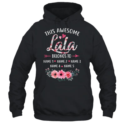 Personalized This Awesome Lala Belongs To Custom Kids Name Floral Lala Mothers Day Birthday Christmas Shirt & Tank Top | siriusteestore