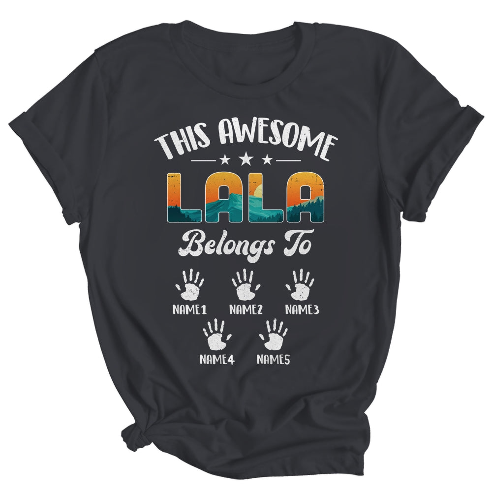 Personalized This Awesome Lala Belongs To Custom Kids Name Vintage Mothers Day Birthday Christmas Shirt & Tank Top | siriusteestore