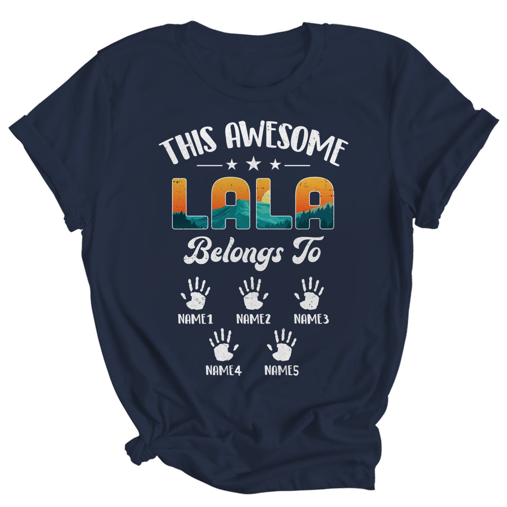Personalized This Awesome Lala Belongs To Custom Kids Name Vintage Mothers Day Birthday Christmas Shirt & Tank Top | siriusteestore