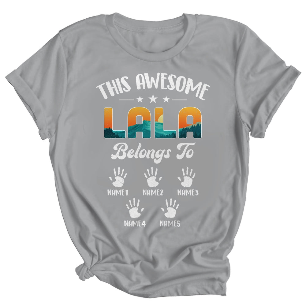 Personalized This Awesome Lala Belongs To Custom Kids Name Vintage Mothers Day Birthday Christmas Shirt & Tank Top | siriusteestore