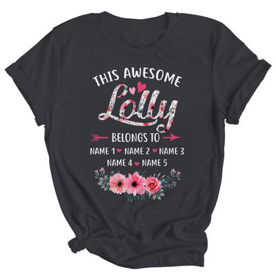 Personalized This Awesome Lolly Belongs To Custom Kids Name Floral Lolly Mothers Day Birthday Christmas Shirt & Tank Top | siriusteestore