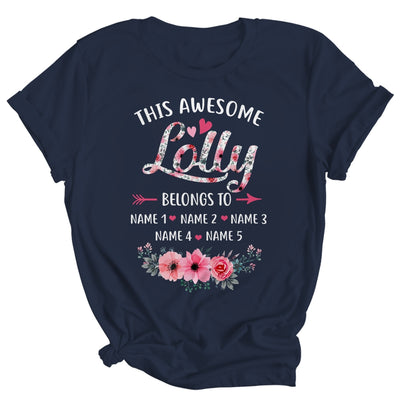 Personalized This Awesome Lolly Belongs To Custom Kids Name Floral Lolly Mothers Day Birthday Christmas Shirt & Tank Top | siriusteestore