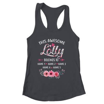 Personalized This Awesome Lolly Belongs To Custom Kids Name Floral Lolly Mothers Day Birthday Christmas Shirt & Tank Top | siriusteestore