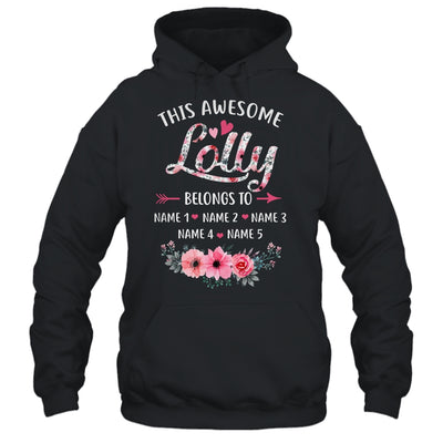 Personalized This Awesome Lolly Belongs To Custom Kids Name Floral Lolly Mothers Day Birthday Christmas Shirt & Tank Top | siriusteestore