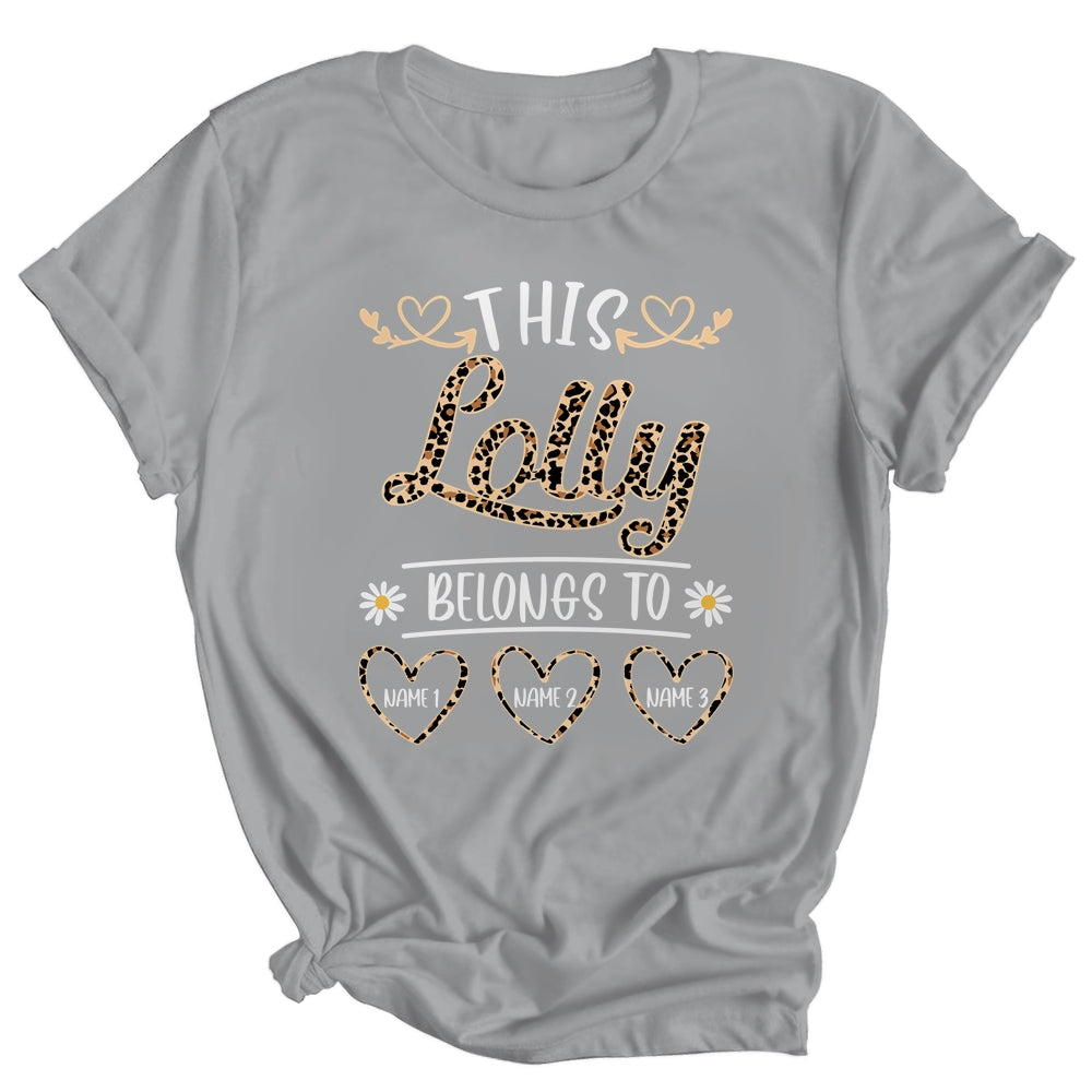 Personalized This Awesome Lolly Belongs To Custom Kids Name Leopard Lolly Mothers Day Birthday Christmas Shirt & Tank Top | siriusteestore