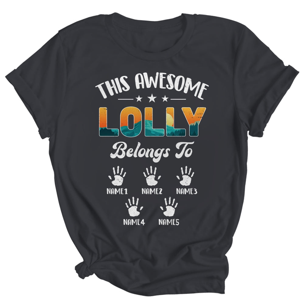 Personalized This Awesome Lolly Belongs To Custom Kids Name Vintage Mothers Day Birthday Christmas Shirt & Tank Top | siriusteestore