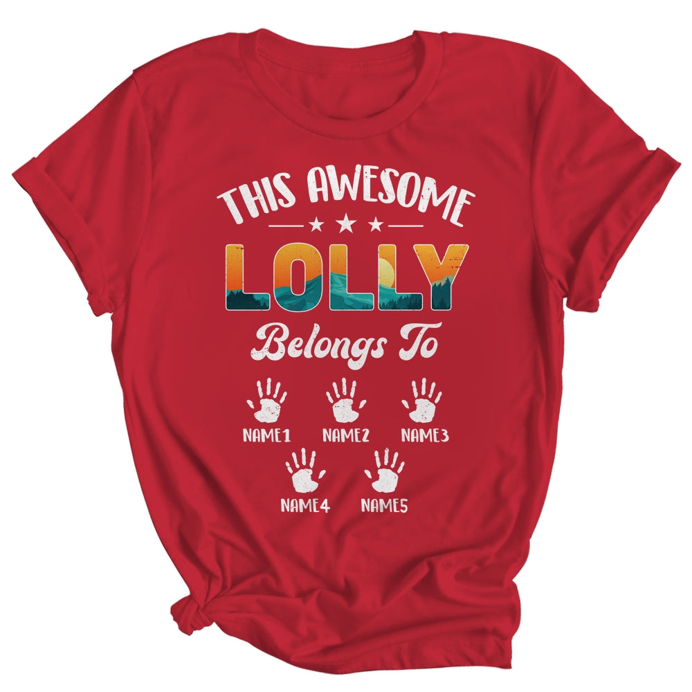 Personalized This Awesome Lolly Belongs To Custom Kids Name Vintage Mothers Day Birthday Christmas Shirt & Tank Top | siriusteestore
