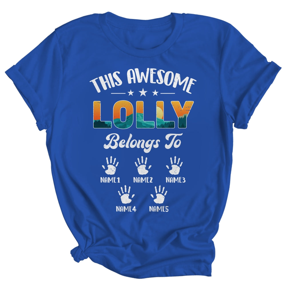Personalized This Awesome Lolly Belongs To Custom Kids Name Vintage Mothers Day Birthday Christmas Shirt & Tank Top | siriusteestore
