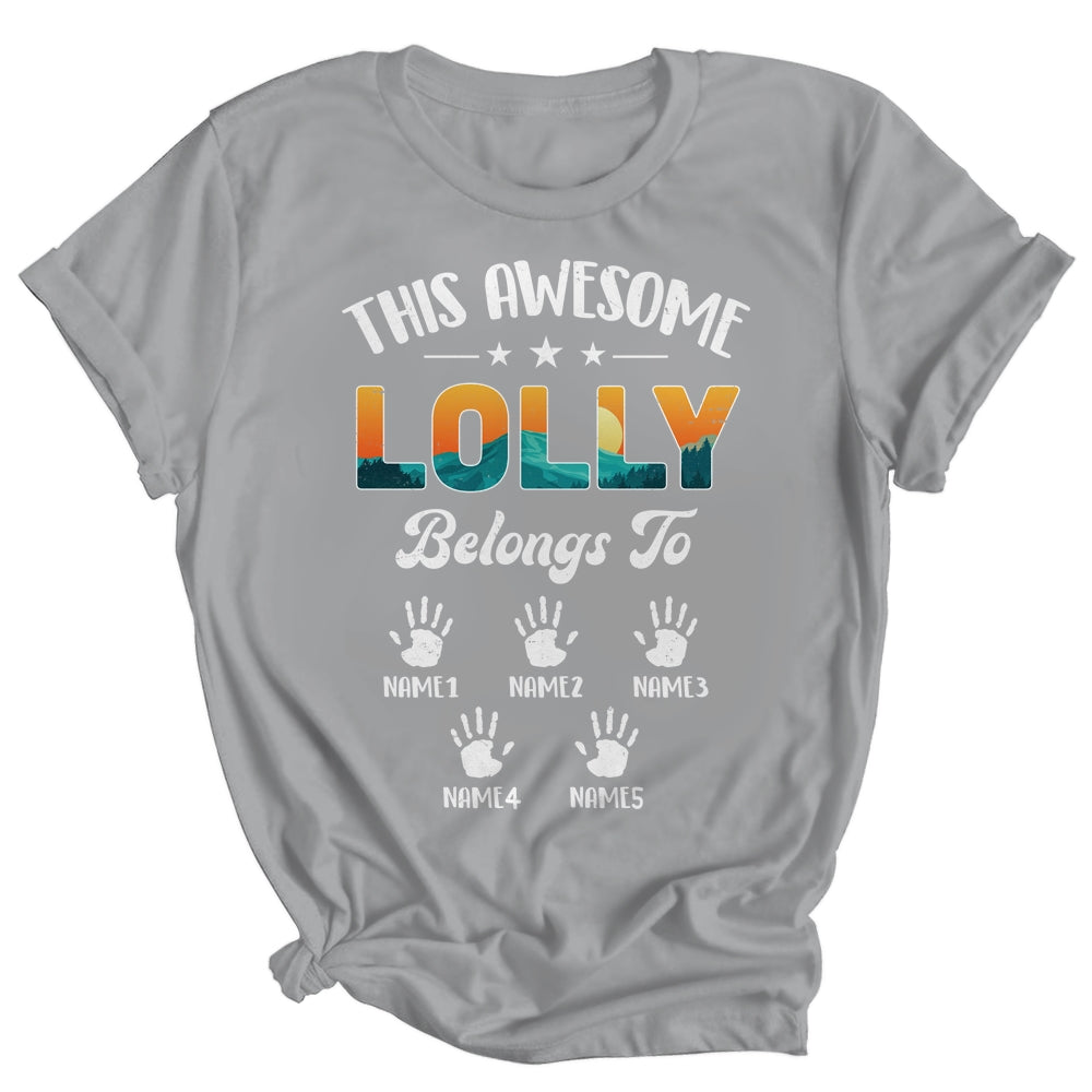 Personalized This Awesome Lolly Belongs To Custom Kids Name Vintage Mothers Day Birthday Christmas Shirt & Tank Top | siriusteestore