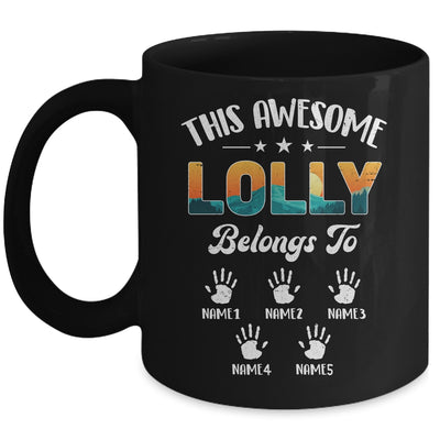 Personalized This Awesome Lolly Belongs To Custom Kids Name Vintage Mothers Day Birthday Christmas Mug | siriusteestore