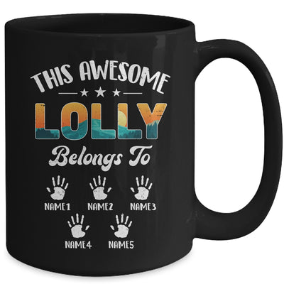 Personalized This Awesome Lolly Belongs To Custom Kids Name Vintage Mothers Day Birthday Christmas Mug | siriusteestore