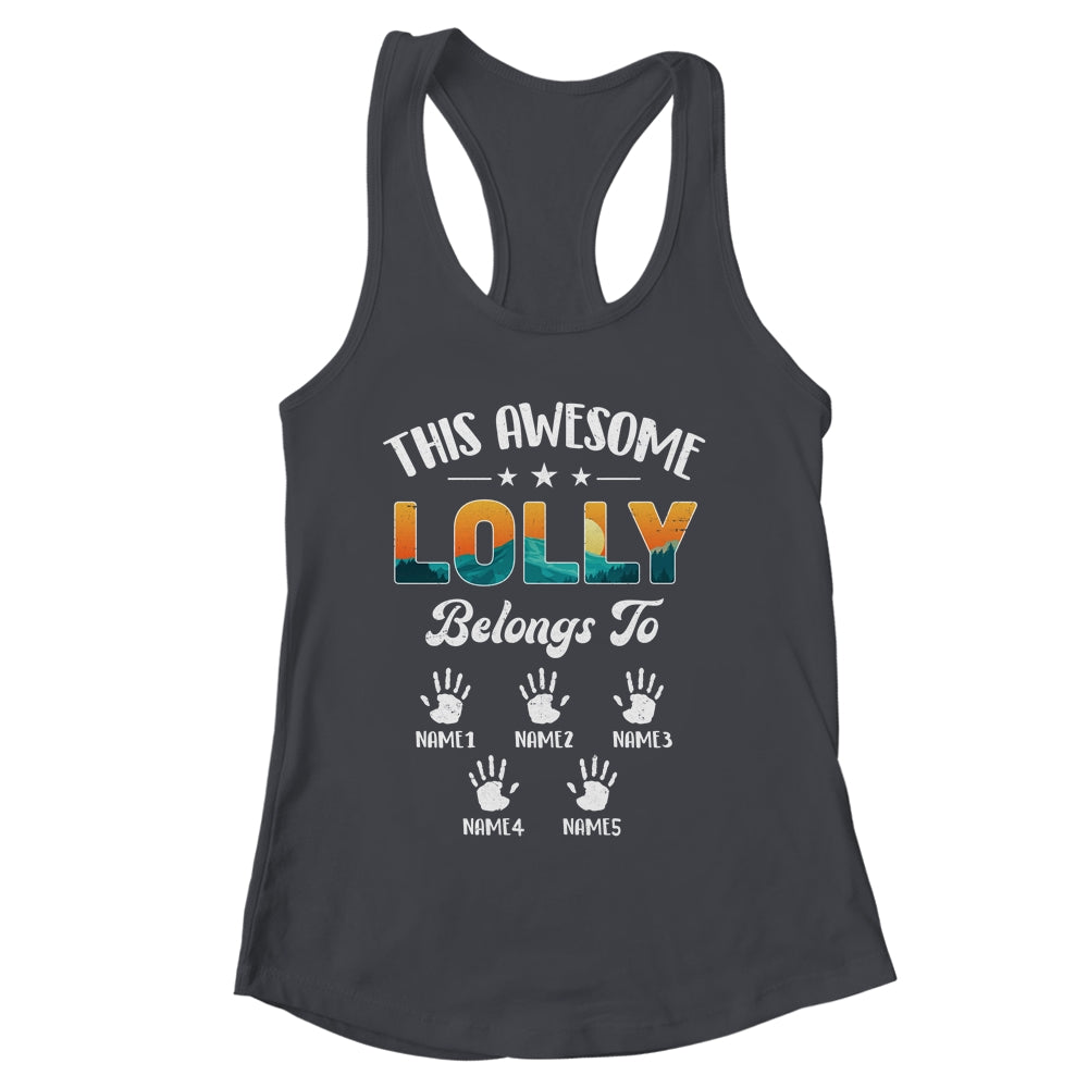 Personalized This Awesome Lolly Belongs To Custom Kids Name Vintage Mothers Day Birthday Christmas Shirt & Tank Top | siriusteestore