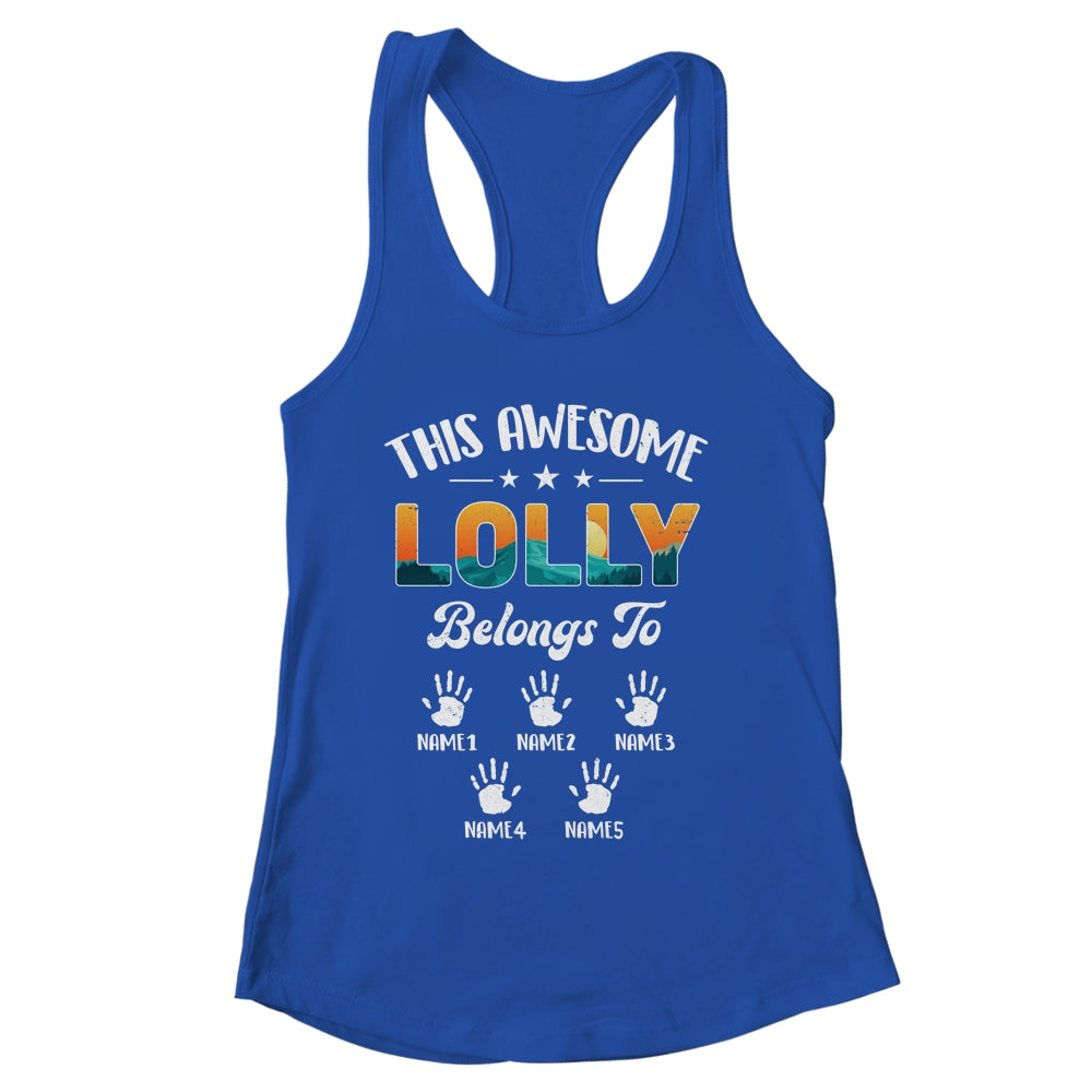 Personalized This Awesome Lolly Belongs To Custom Kids Name Vintage Mothers Day Birthday Christmas Shirt & Tank Top | siriusteestore