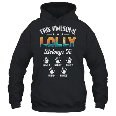 Personalized This Awesome Lolly Belongs To Custom Kids Name Vintage Mothers Day Birthday Christmas Shirt & Tank Top | siriusteestore