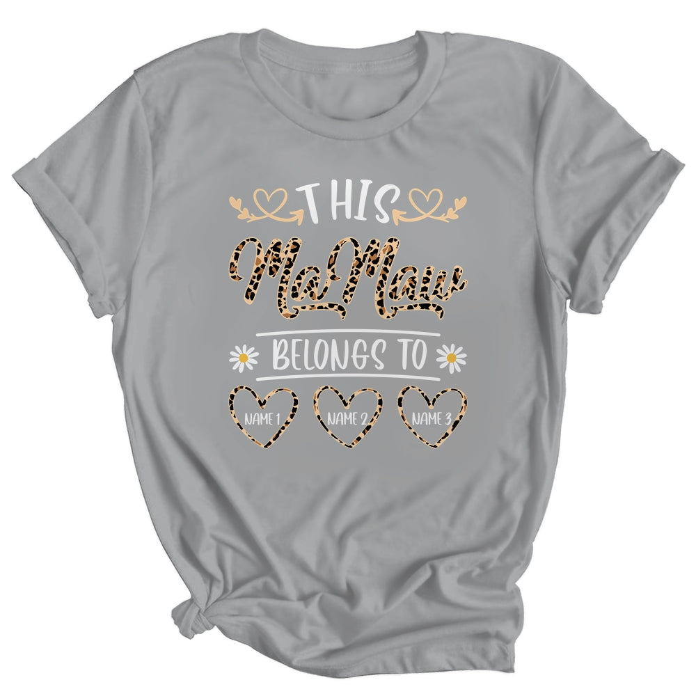 Personalized This Awesome Mamaw Belongs To Custom Kids Name Leopard Mamaw Mothers Day Birthday Christmas Shirt & Tank Top | siriusteestore