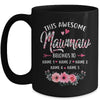 Personalized This Awesome Mawmaw Belongs To Custom Kids Name Floral Mawmaw Mothers Day Birthday Christmas Mug | siriusteestore