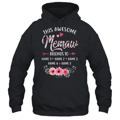 Personalized This Awesome Memaw Belongs To Custom Kids Name Floral Memaw Mothers Day Birthday Christmas Shirt & Tank Top | siriusteestore