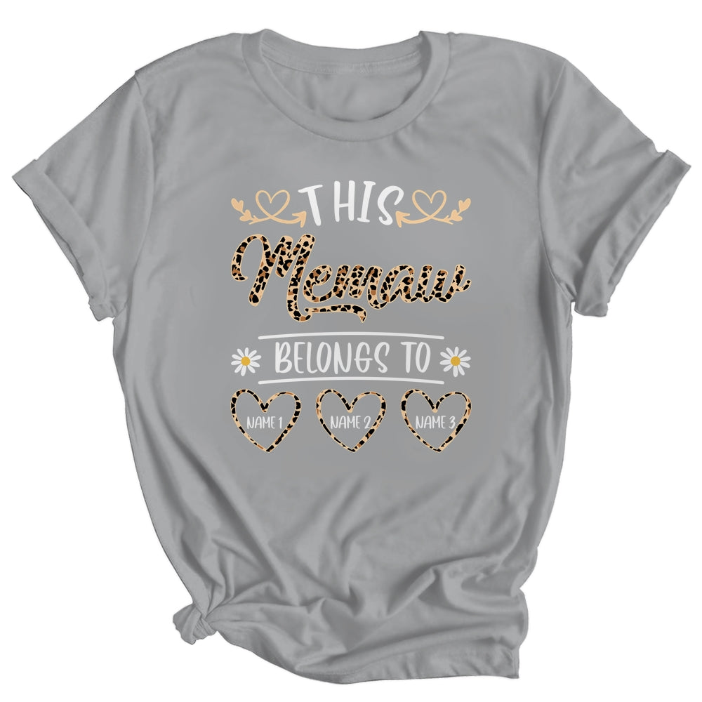 Personalized This Awesome Memaw Belongs To Custom Kids Name Leopard Memaw Mothers Day Birthday Christmas Shirt & Tank Top | siriusteestore