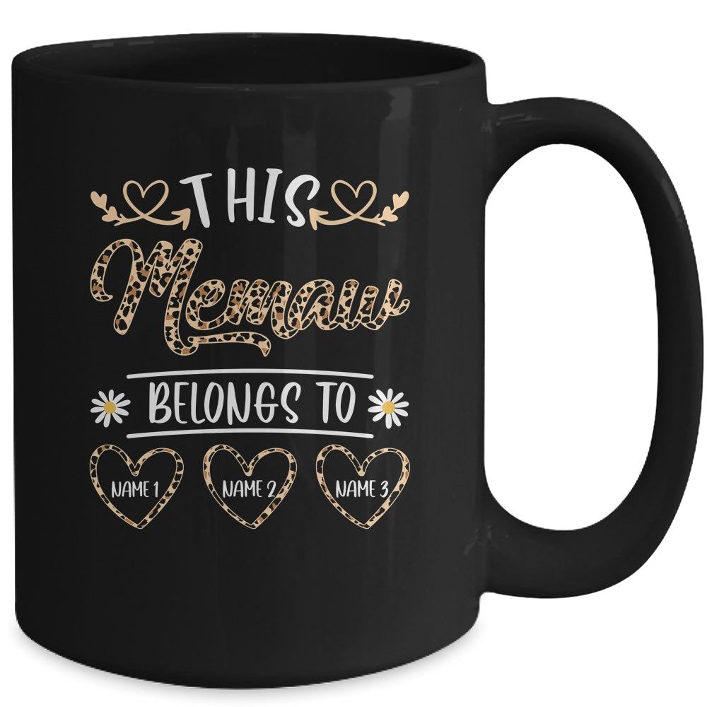 Personalized This Awesome Memaw Belongs To Custom Kids Name Leopard Memaw Mothers Day Birthday Christmas Mug | siriusteestore