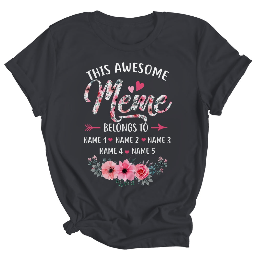 Personalized This Awesome Meme Belongs To Custom Kids Name Floral Meme Mothers Day Birthday Christmas Shirt & Tank Top | siriusteestore