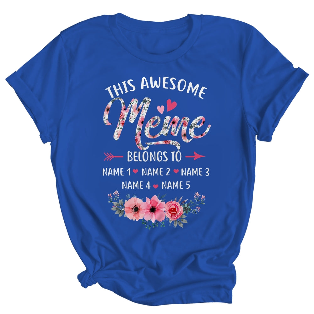 Personalized This Awesome Meme Belongs To Custom Kids Name Floral Meme Mothers Day Birthday Christmas Shirt & Tank Top | siriusteestore